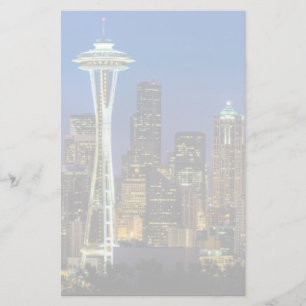 Image of Seattle Skyline in morning hours. Stationery