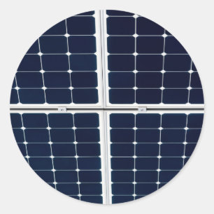 Image of solar power panel funny classic round sticker