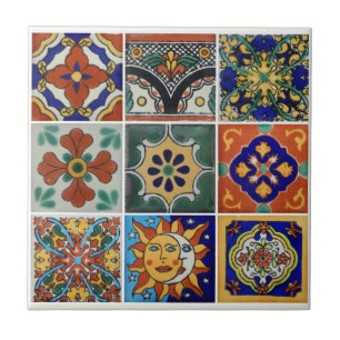 Image of Talavera Tile on Small Ceramic Tile