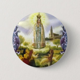 Image of the apparition Our Lady of Fatima 2 Inch Round Button