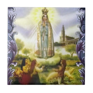 image of the apparition Our Lady of Fatima Tile