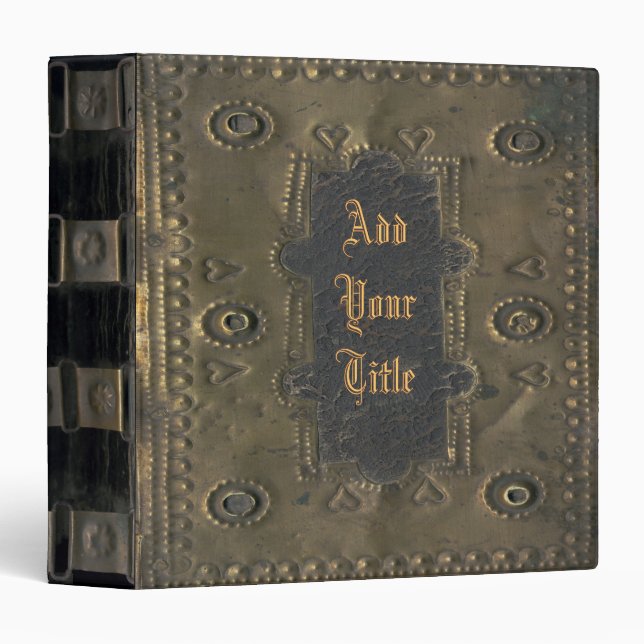 Image of Vintage, Distressed Book Cover Binder (Front/Spine)