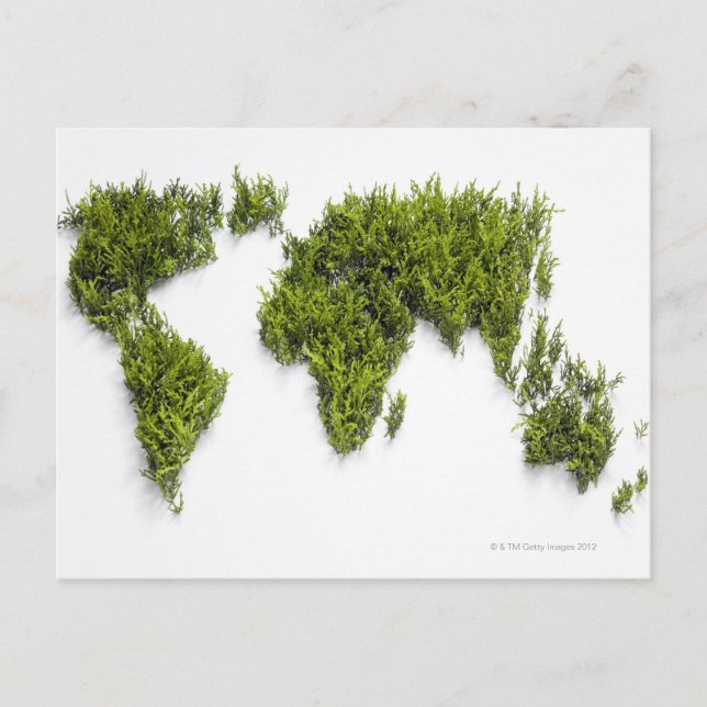 image of world map postcard (Front)