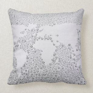 Image of world map throw pillow