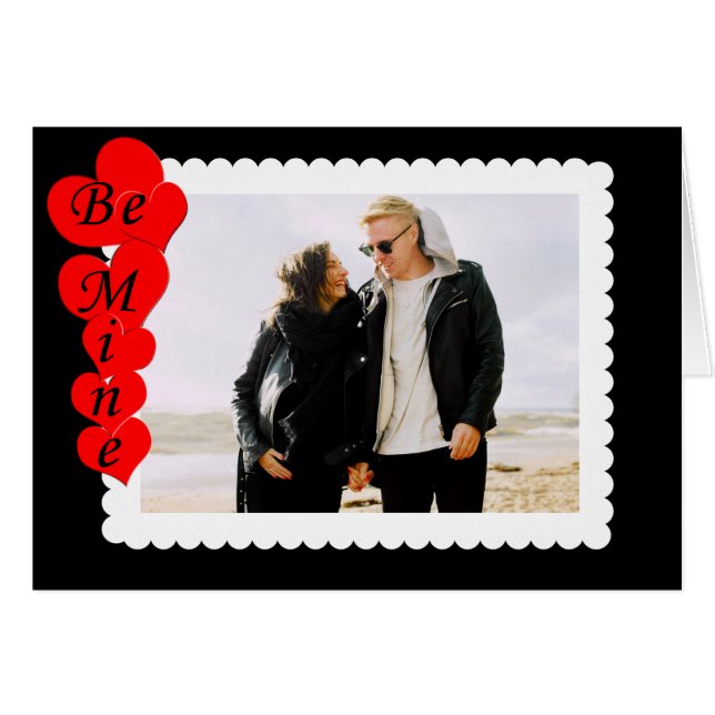 Image personnalisée Retro Blanc et Noir Valentine (Devant horizontal)