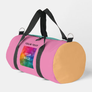 Image Photo Pink Small Modern Colourful Template Duffle Bag