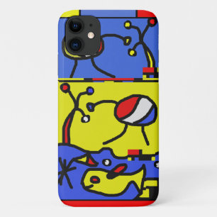 Image with fish modern art iPhone 11 case