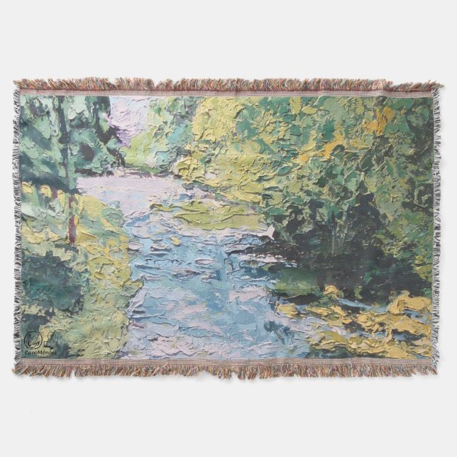 Imagen de mi obra Viendo a travéz del bosque Throw Blanket (Front)