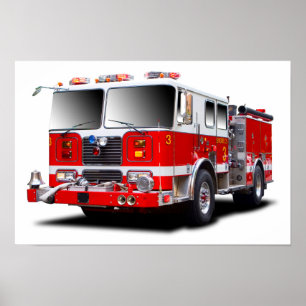 Images du moteur d'incendie pour affiche