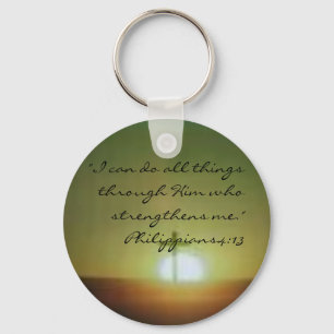 images, "I can do all things through Him who st... Keychain