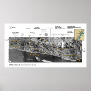 Images of the Battle of Stalingrad in World War II Poster