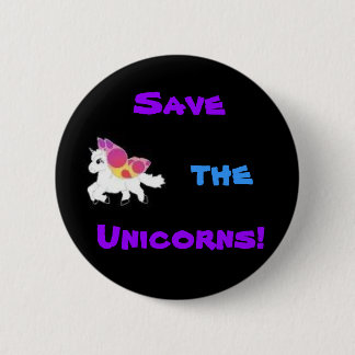 images, Save, the, Unicorns! 2 Inch Round Button
