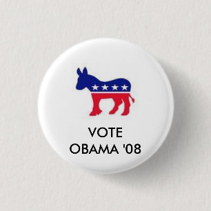 images, VOTE OBAMA '08 1 Inch Round Button