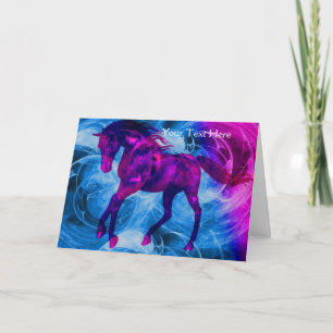Imaginaire à cheval fière Fractal Art Carte photo