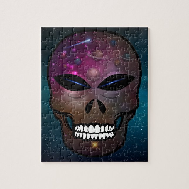 Imaginaire Alien Puzzle de crâne Univers & Planète (Vertical)