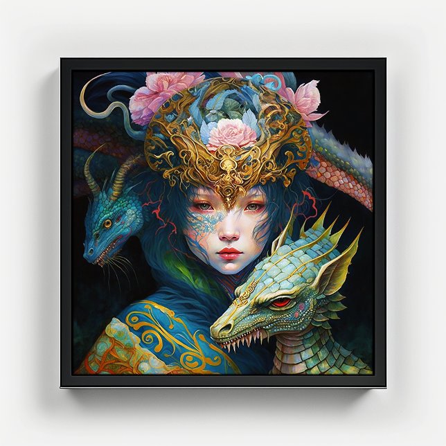 Imaginaire Art Dragon Goddess Queen Poster (Créateur téléchargé)