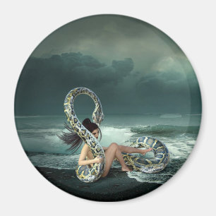 Imaginaire Art Lady avec Aimant Giant Snake