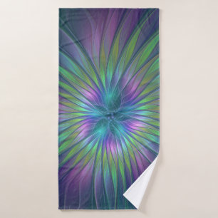 Imaginaire brillant coloré Fleur Abstrait Fractal 