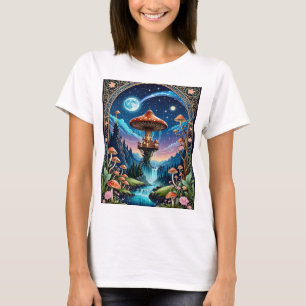 Imaginaire champignon magique Forêt Lune T-shirt