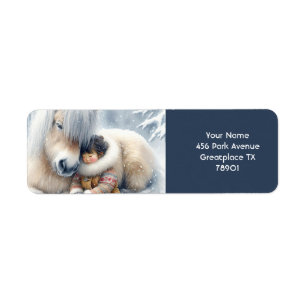 Imaginaire Cheval mignon fille hiver