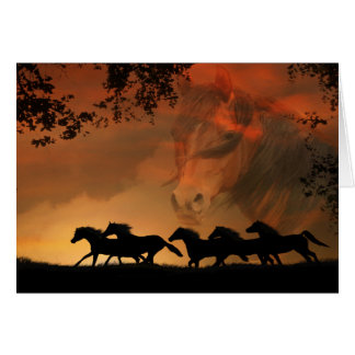 Imaginaire Cheval sauvage Carte spirituelle