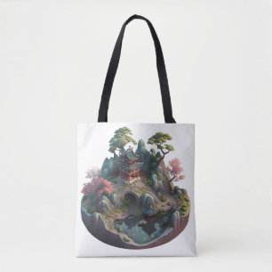 Imaginaire chinois mignon Sac fourre-tout paysage 