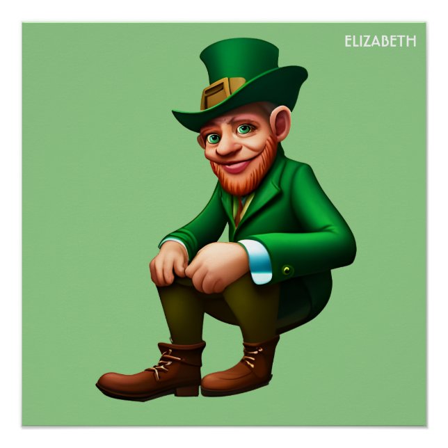 Imaginaire coloré Leprechaun style Art Déco (Devant)