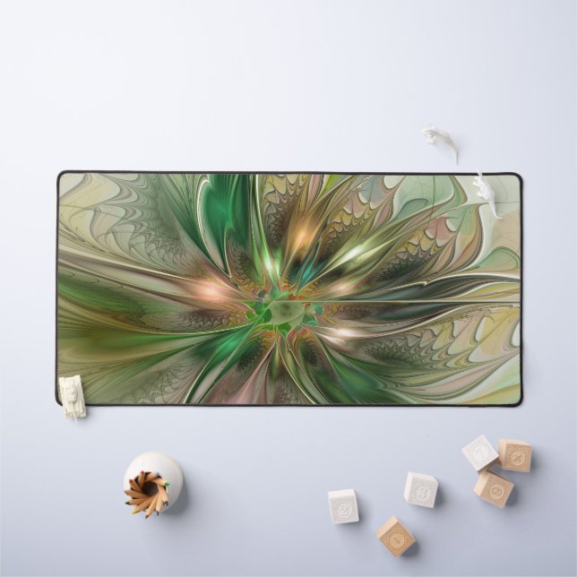 Imaginaire coloré Moderne Fleur Fractale Abstraite (Tableau pour enfants)