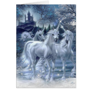 Imaginaire de licorne magique en hiver