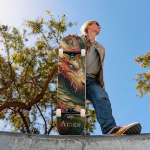 Imaginaire Dragon Nom personnalisé Skateboard