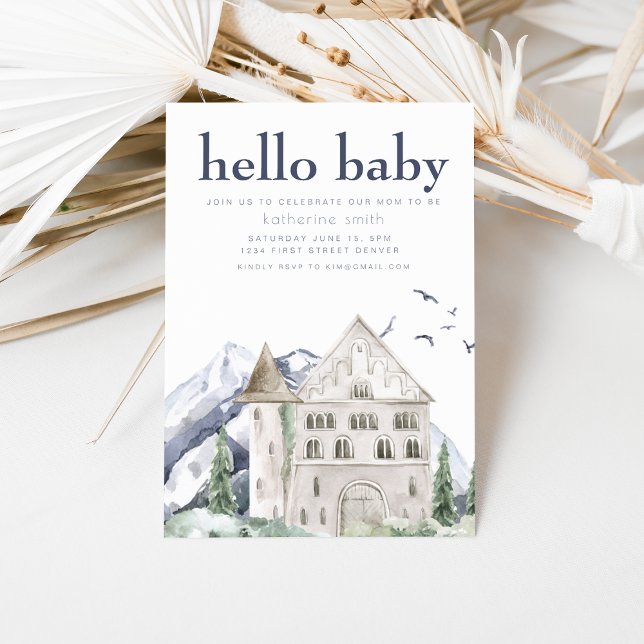Imaginaire du château de Fairytale Invitation Baby (Créateur téléchargé)