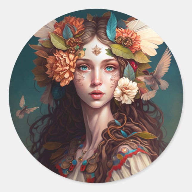 Imaginaire Fairy Art Classic Round Sticker (Devant)