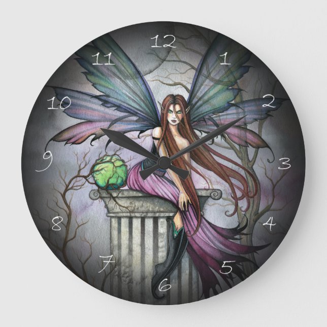 Imaginaire fée gothique Horloge murale (Recto)