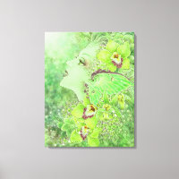 Imaginaire Fée Vert toile d'art Imprimer