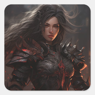 Imaginaire Femme Guerrier Chevalier - Sticker