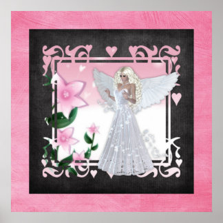 Imaginaire Fleur Ange Design Poster Imprimer