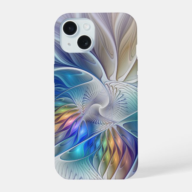 Imaginaire Floral, Fleur Fractale Abstraite coloré (Verso)