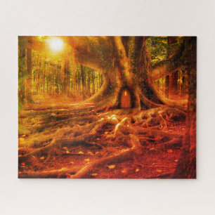 Imaginaire forêt art puzzle puzzle, forêt enchanté