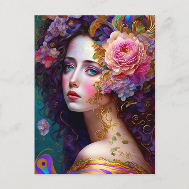 Imaginaire Glam Woman Pop Art Carte postale (Devant)