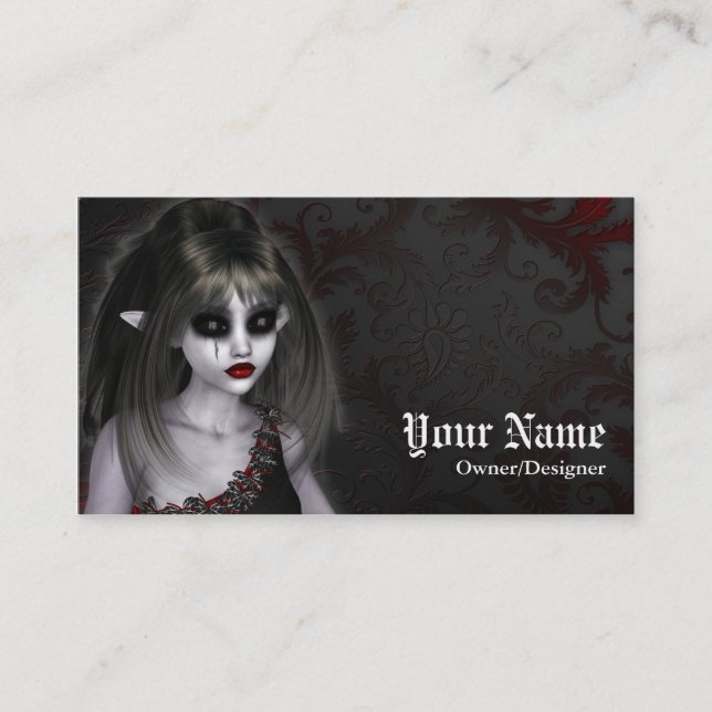 Imaginaire Gothique foncé Dead Fairy Carte de visi (Devant)