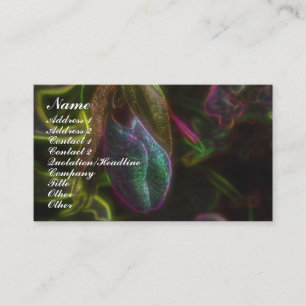 Imaginaire Lady Slipper Orchidée Carte de visite