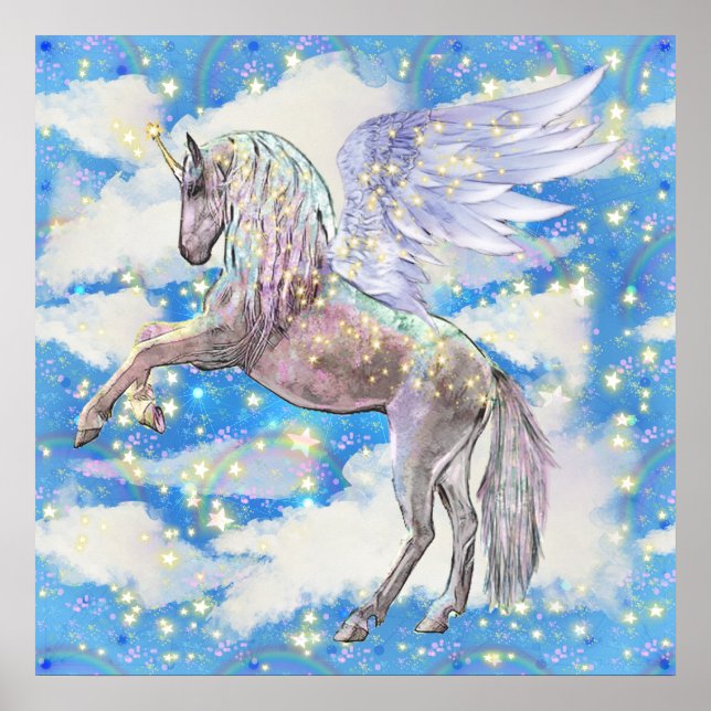 Imaginaire licorne filles décoration de chambre po (Devant)