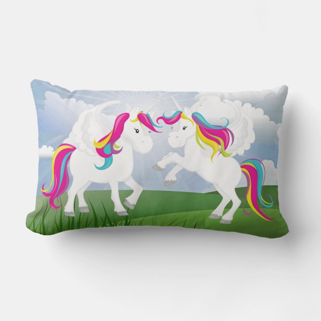 imaginaire ludique licornes filles coussin (Recto)