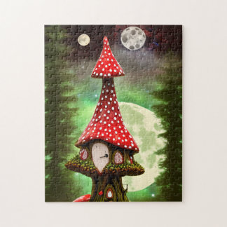 Imaginaire lunaire Maison de champignons - Puzzle