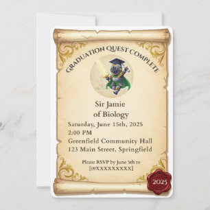 Imaginaire médiéval - Invitation de diplôme