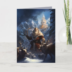 Imaginaire Père Noël Vieux Nick Carte de Noël