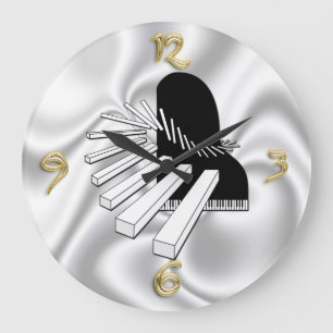 Imaginaire Piano Music Amateurs Horloge murale