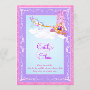 Imaginaire rose et violet Fairytale Faire-part de 