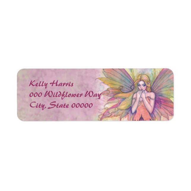 Imaginaire rose Fairy Art Retourner l'adresse Étiq (Devant)
