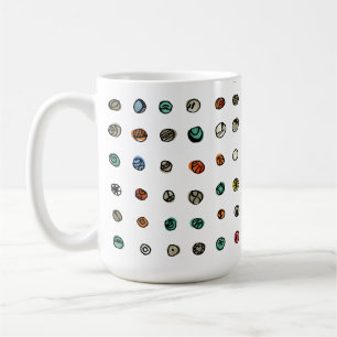 Imaginary Agates on White Coffee Mug